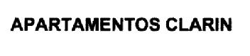APARTAMENTOS CLARIN