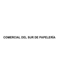 COMERCIAL DEL SUR DE PAPELERIA