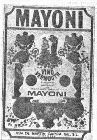 MAYONI VINO VERMOUTH MAYONI VDA. DE MARTIN GARCIA GIL,S.L. ZARAGOZA
