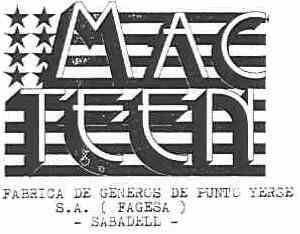 MAC TEEN FABRICA DE GENEROS DE PUNTO YERSE S.A. (FAGESA) - SABADEL -