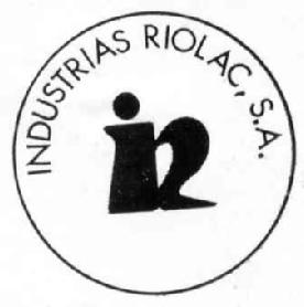 INDUSTRIAS RIOLAC, S.A. IR