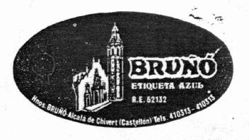 BRUÑO ETIQUETA AZUL