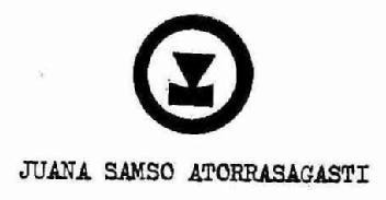 JUANA SAMSO ATORRASAGASTI