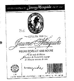 JAUME MESQUIDA NEGRE ENVELLIT AMB ROURE