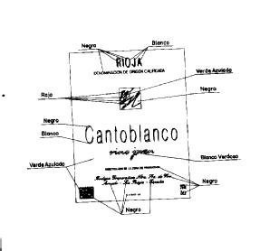 RIOJA DENOMINACION DE ORIGEN CALIFICADA CANTOBLANCO VINO JOVEN EMBOTELLADO EN LA ZONA DE PRODUCCION BODEGA COOPERATIVA NTRA. SRA. DE VICO ARNEDO - LA RIOJA - ESPAÑA