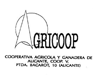 AGRICOOP COOPERATIVA AGRICOLA Y GANADERA DE ALICANTE, COOP. V. PTDA. BACAROT, 10 (ALICANTE)