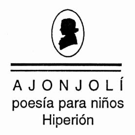 AJONJOLI POESIA PARA NIÑOS HIPERION