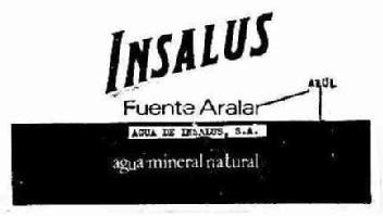 INSALUS FUENTE ARALAR AGUA DE INSALUS, S.A. AGUA MINERAL NATURAL
