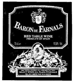 LW BARON DE FARNALS RED TABLE WINE PRODUCT OF SPAIN