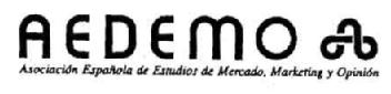 AEDEMO ASOCIACION ESPAÑOLA DE ESTUDIOS DE MERCADO, MARKETING Y OPINION