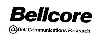 BELLCORE BELL COMMUNICATIONS RESEARCH