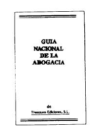 GUIA NACIONAL DE LA ABOGACIA DE THESAURO EDICIONES, S.L