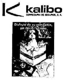 K KALIBO CORREDURIA DE SEGUROS, S.A. DISFRUTE DE SU COMPAÑIA, SIN CORRER RIESGOS