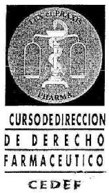 LEX ET PRAXIS PHARMA CURSO DE DIRECCION DE DERECHO FARMACEUTICO CEDEF