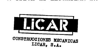 LICAR CONSTRUCCIONES MECANICAS LICAR, S.A