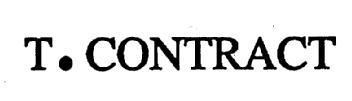 T. CONTRACT