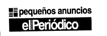 PEQUEÑOS ANUNCIOS EL PERIODICO DE CATALUÑA