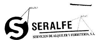 S SERALFE SERVICIOS DE ALQUILER Y FERRETERIA, S.A