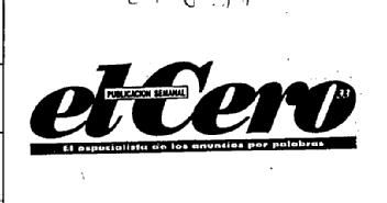 EL CERO 33 PUBLICACION SEMANAL EL ESPECIALISTA DE LOS ANUNCIOS POR PALABRAS
