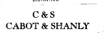 C & S CABOT & SHANLY
