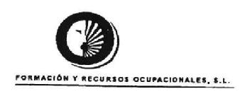 FORMACION Y RECURSOS OCUPACIONALES, S.L