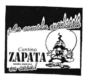 ¡LA COMIDA MEXICANA EN CASA! CANTINA ZAPATA COMIDA MEXICANA