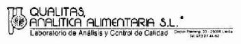 QUALITAS, ANALITICA ALIMENTARIA S.L. LABORATORIO DE ANALISIS Y CONTROLDE CALIDAD