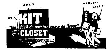 KIT CLOSET, TAN FACIL DE MONTAR COMO DE LLEVAR