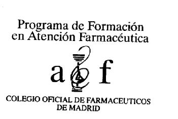 PROGRAMA DE FORMACION EN ATENCION FARMACEUTICA A F COLEGIO OFICIAL DE FARMACEUTICOS DE MADRID