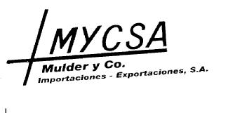 MYCSA MULDER Y CO. IMPORTACIONES-EXPORTACIONES, S.A