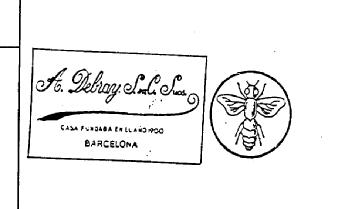 A. DEBRAY. S.ENC. SUCS. CASA FUNDADA EN EL AÑO 1900 BARCELONA