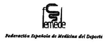 FEMEDE FEDERACION ESPAÑOLA DE MEDICINA DEL DEPORTE