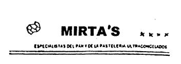 MIRTA'S ESPECIALISTAS DEL PAN Y DE LA PASTELERIA ULTRACONGELADOS