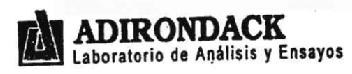 ADIRONDACK LABORATORIO DE ANALISIS Y ENSAYOS