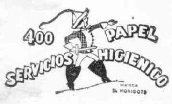 400 SERVICIOS PAPEL HIGIENICO EL MONIGOTE