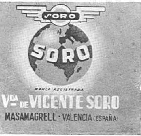 SORO SORO VDA. DE VICENTE SORO MASAMAGRELL - VALENCIA (ESPAÑA)