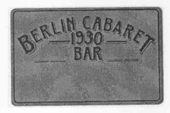 BERLIN CABARET 1930 BAR