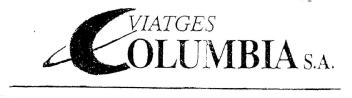 VIATGES COLUMBIA S.A