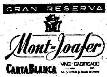 GRAN RESERVA MONT-JOAFER VINO GASIFICADO CARTA BLANCA M. VIVES