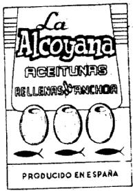 LA ALCOYANA ACEITUNAS RELLENAS DE ANCHOA PRODUCIDO EN ESPAÑA