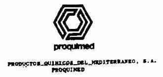 PROQUIMED PRODUCTOS QUIMICOS DEL MEDITERRANEO, S.A. PROQUIMED