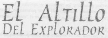 EL ALTILLO DEL EXPLORADOR