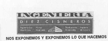 INGENIERIA DIEZ CISNEROS NOS EXPONEMOS Y EXPONEMOS LO QUE HACEMOS