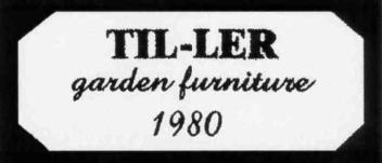 TIL-LER GARDEN FURNITURE 1980