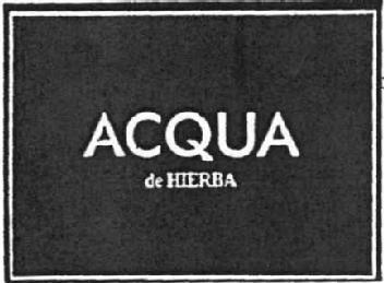 ACQUA DE HIERBA