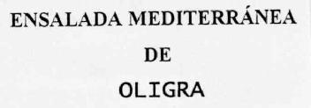 ENSALADA MEDITERRANEA DE OLIGRA