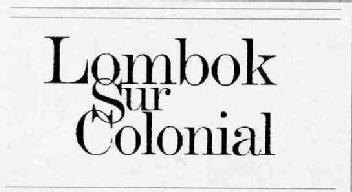 LOMBOK SUR COLONIAL