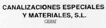 CANALIZACIONES ESPECIALES Y MATERIALES, S.L. CEMAT