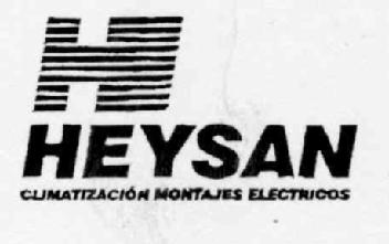 H HEYSAN CLIMATIZACION MONTAJES ELECTRICOS