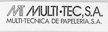 MT MULTI.TEC, S.A. MULTI.TECNICA DE PAPELERIA, S.A